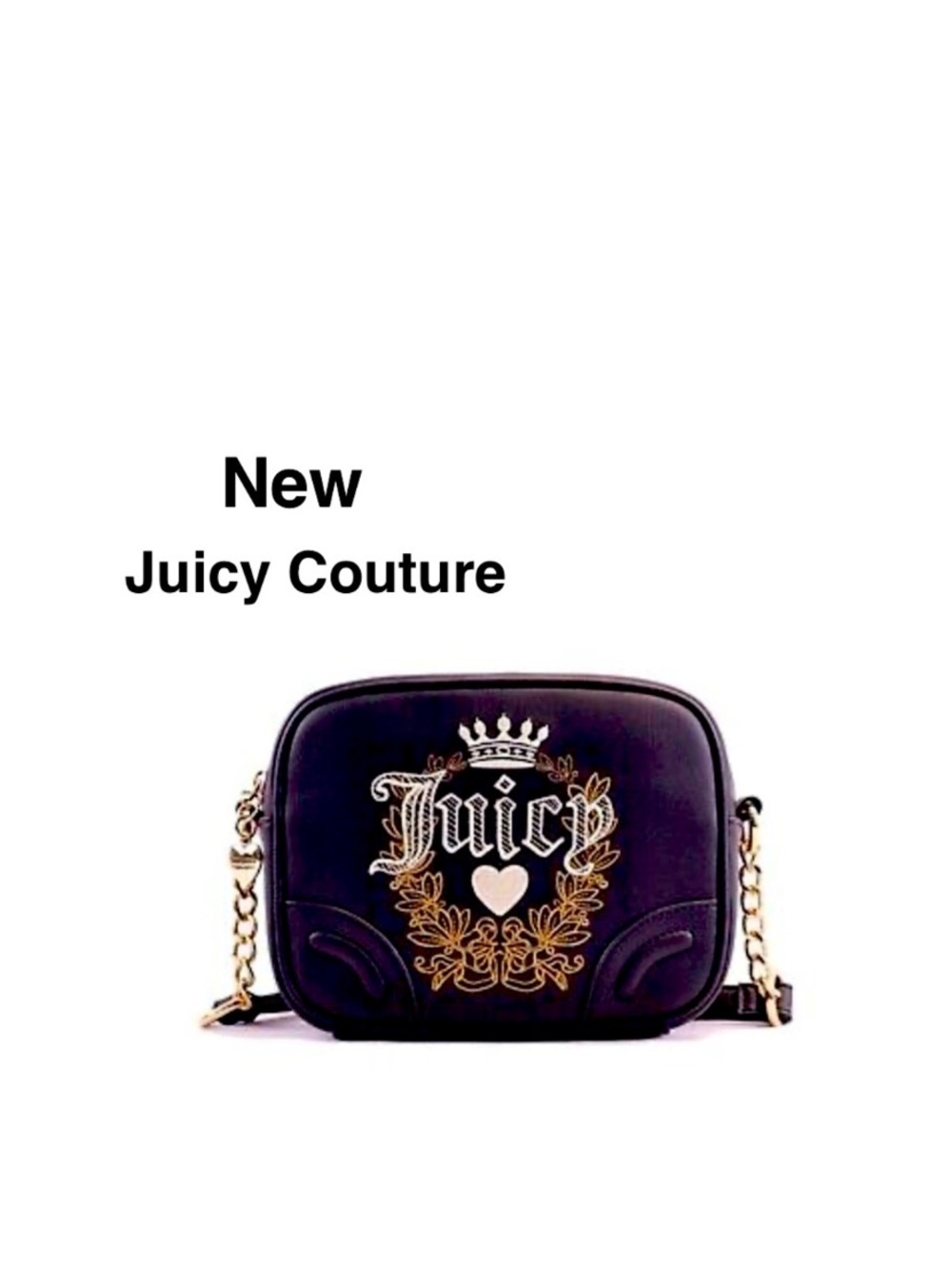 New Juicy Couture Heritage Collection Black Crossbody Bag ⭐️⭐️⭐️⭐️
